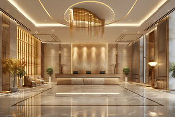 Luxury Hotel lobby reception area