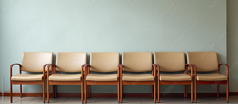 Aufkleber assortment of colorful chairs lined up in a perfectly arranged array