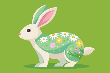 Easter bunny vector image illustration(
