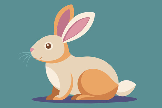 Easter bunny vector image illustration(