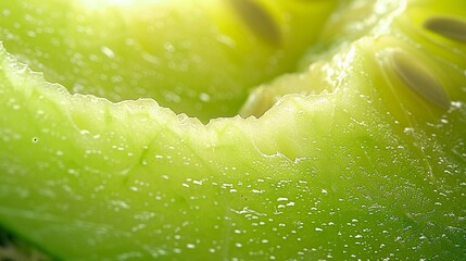 Close up of green juicy melon texture background, cantaloupe melon background texture