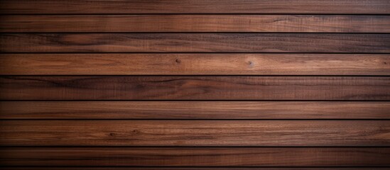 Obraz na płótnie Canvas A detailed view of a dark brown wooden wall featuring a nature strip pattern, suitable for design and decoration concepts. The texture of the wood adds a natural abstract element to any space.