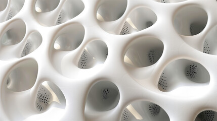 Abstract Organic White 3D Mesh Texture