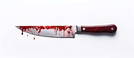 Grim Scene with a Bloodied Knife - Crime and Violence Concept