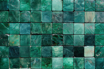 Variegated Green Ceramic Tile Mosaic