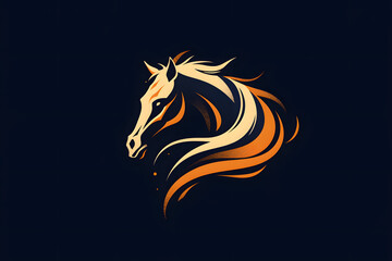 Fototapeta premium Horse Modern Icon Business Design Logo Emblem