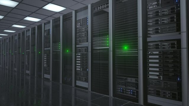 Server Room, Computer Science, 3D Render