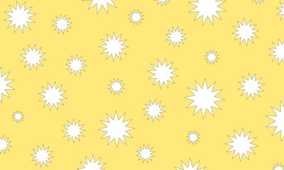 vector yellow seamless pattern with retro elements for wallpaper, packaging, wrapping paper, etc