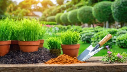 garden design ideas, maintenance, and lawn fertilizer  - 754563430