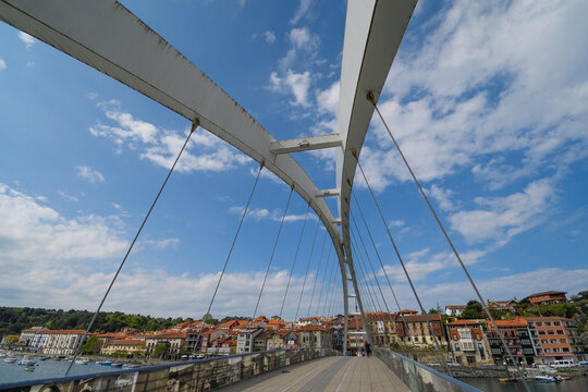 Modern bridge over the Plentzia estuary