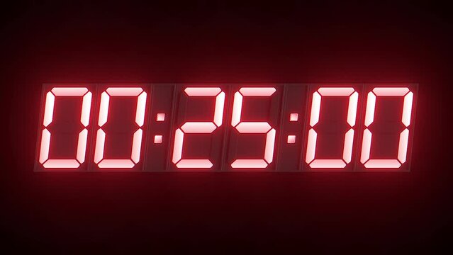 Digital Clock Countdown Timer &ndash; 30 Seconds, 3D Render