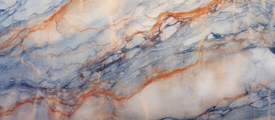 Naklejka premium This close-up perspective showcases the natural texture of a marbled surface, revealing the intricate patterns and veining of the glossy stone.