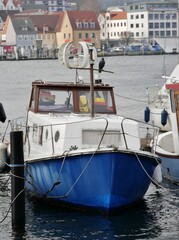 Boot schaukelt in der Flensburger Förde