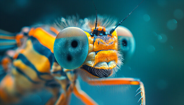 Macro photo of small insects. Insects and details of each species.
