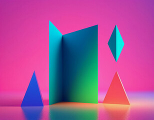 abstract colorful gradient background with graphical shapes 