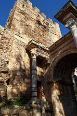 Obraz premium Ancient Roman ruins, columns and ornament