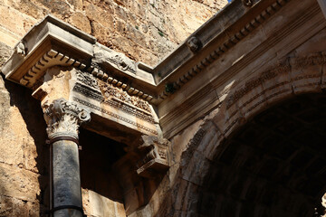 Ancient Roman ruins, columns and ornament