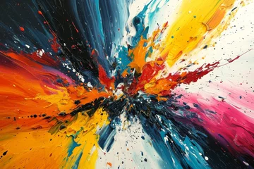 Fotobehang Explosion of Color: Abstract Burst © Louis Deconinck