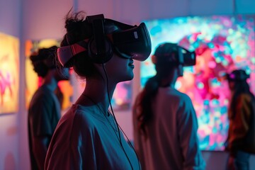 Digital Art Immersion: Friends Experience Virtual Reality Gallery