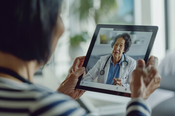 Telehealth Consultation with Senior Doctor via Tablet