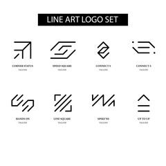 line art logo set classic