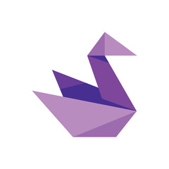 Naklejka premium Origami Swan Paper Craft icon