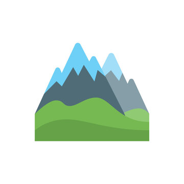 Mountains Landscape Nature icon vector