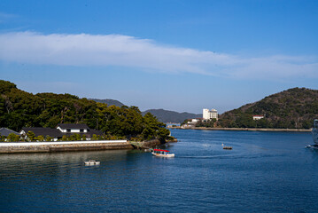 Naklejka premium boats in the bay