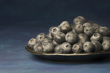 photo of Fresh blueberries on background