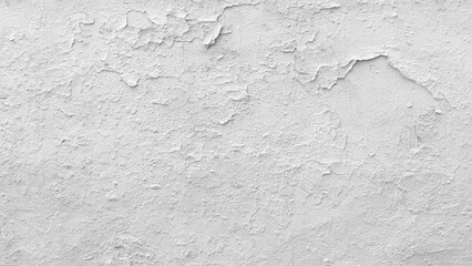 White cement wall in retro concept. Old concrete background for wallpaper or graphic design. Blank plaster texture in vintage