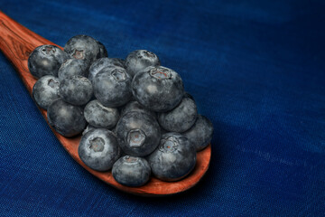 photo of Fresh blueberries on background