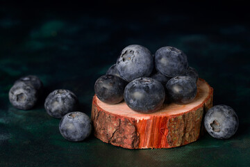 photo of Fresh blueberries on background