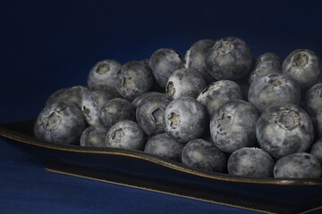 photo of Fresh blueberries on background