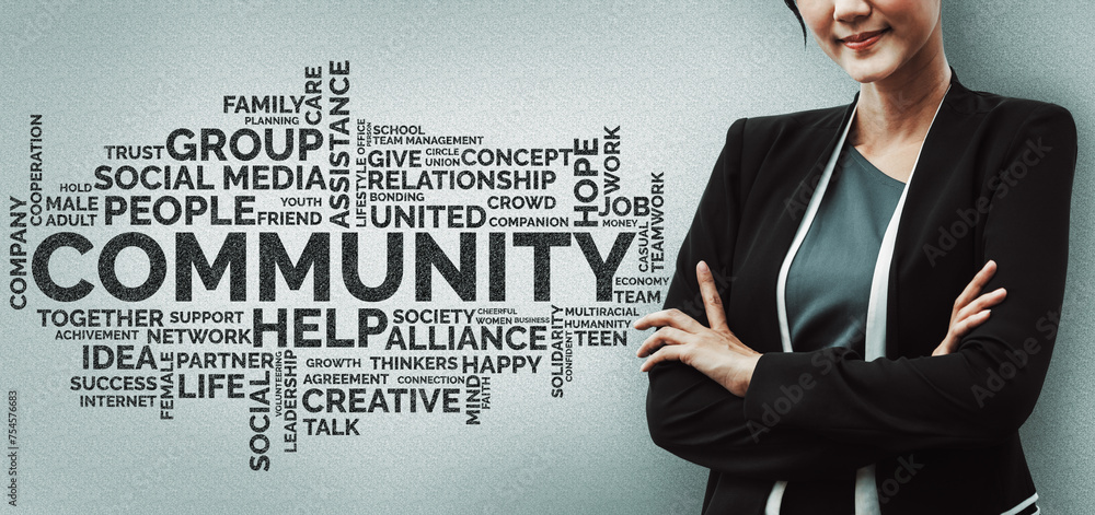 Poster human resources recruitment and people networking concept. modern graphic interface showing professi