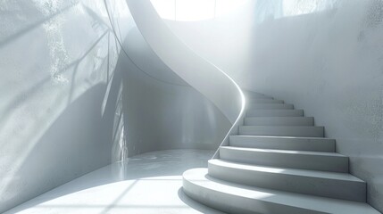 Virtual space and shining staircase image