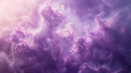 Mystical Nebula Clouds in Deep Space