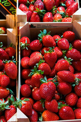 Bunch of fresh summer strawberries