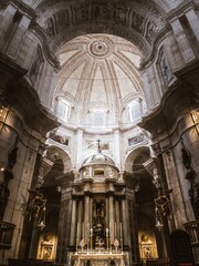 Naklejka premium Interior of the Cathedral of Cadiz (Catedral de la Santa Cruz de Cádiz) in Andalusia, Spain