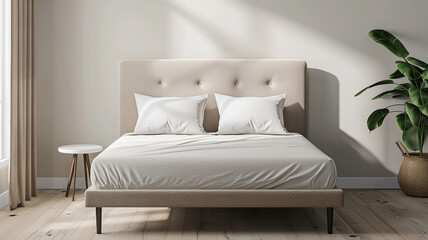 Modern Bedroom Interior With Double Bed