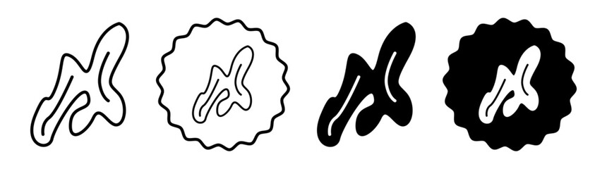 Slime set in black and white color. Slime simple flat icon vector