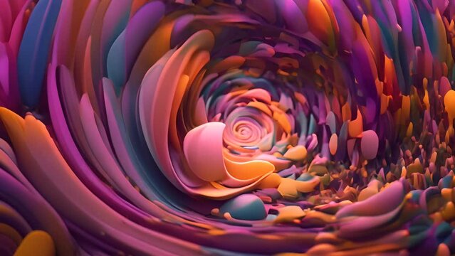 Colorful Circular Object With Multiple Circles Generative AI