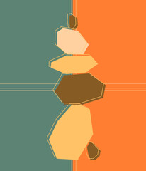 Stacking  Stone Idea, Balance of life, work, Present Unity