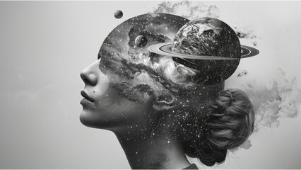 surrealism head of the person