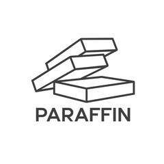 illustration of paraffin, paraffin wax, vector art.