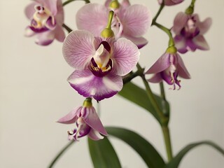 Fototapeta na wymiar Orchid on black, Ai