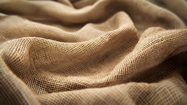 Hessischer Sackleinen, gewebter Jute-Sackleinen-Stoff, textile Textur, Musterhintergrund in braun-beige gealterter Farbe
