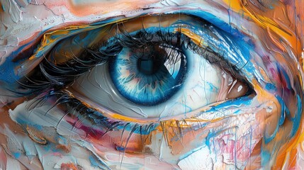 Realistic painting of eyes, embodying the spirit of International Conscience.