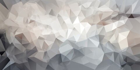 Gray-white-beige abstract background in the style of low-poly graphics. AI generative.