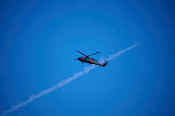 Fototapeta na wymiar Helicopter in action...