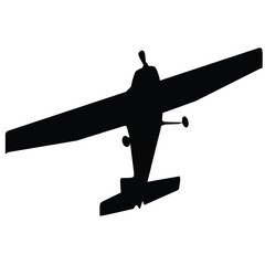 silhouette of an airplane in flight